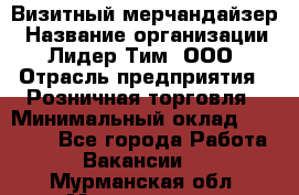 Визитный мерчандайзер › Название организации ­ Лидер Тим, ООО › Отрасль предприятия ­ Розничная торговля › Минимальный оклад ­ 15 000 - Все города Работа » Вакансии   . Мурманская обл.,Мончегорск г.